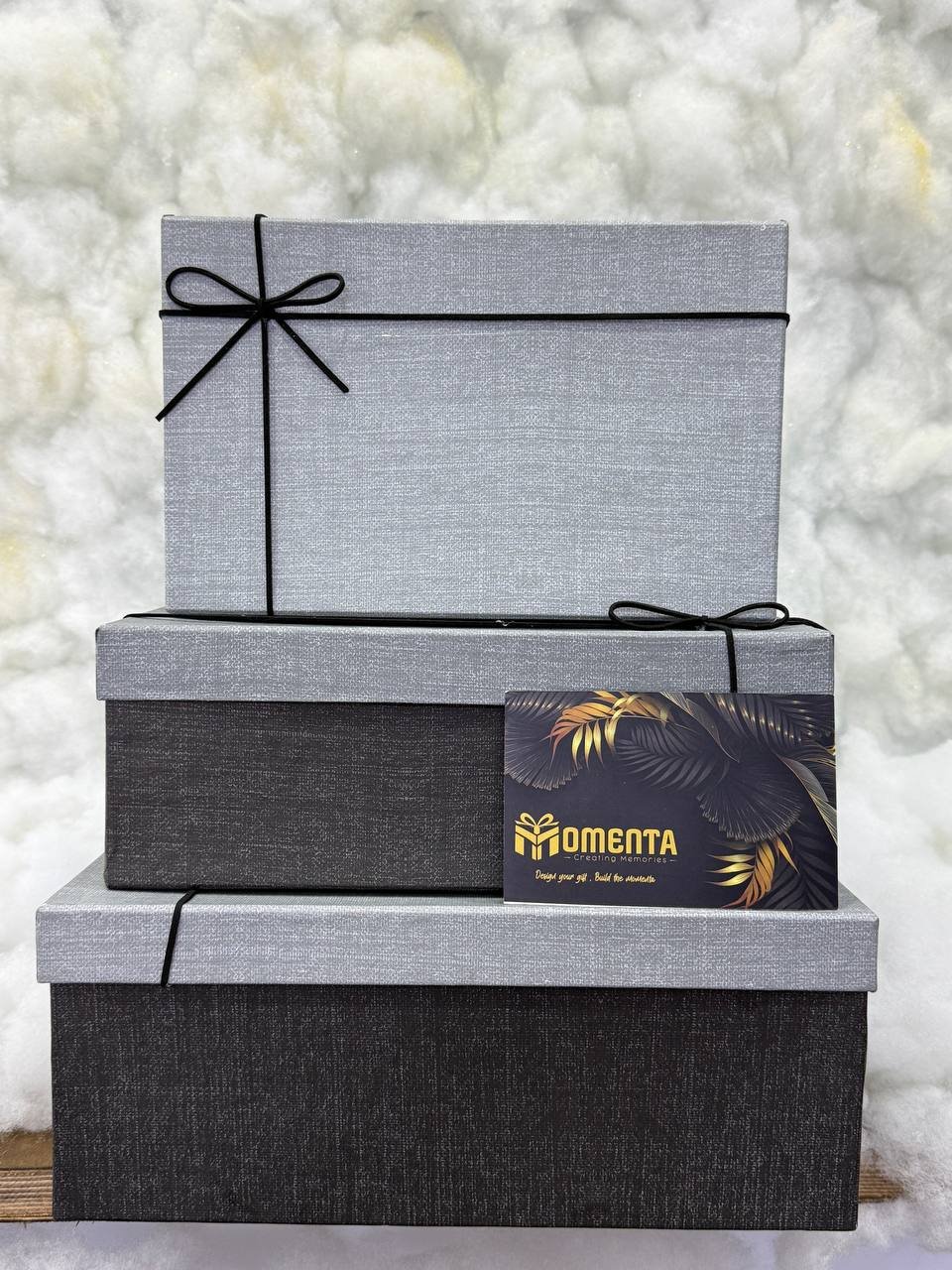 صندوق بريميوم رمادي أسود