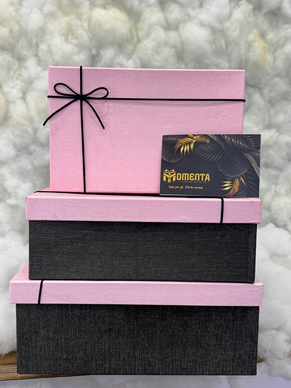 صندوق بريميوم وردي أسود